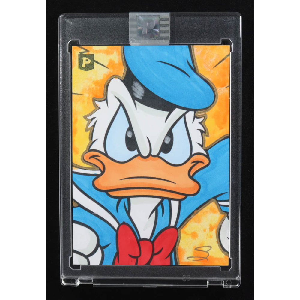 Gold Line Donald Duck | Disney | Original Art Sketch Card by Scott Cook #3/5 (PA) at PristineAuction.com