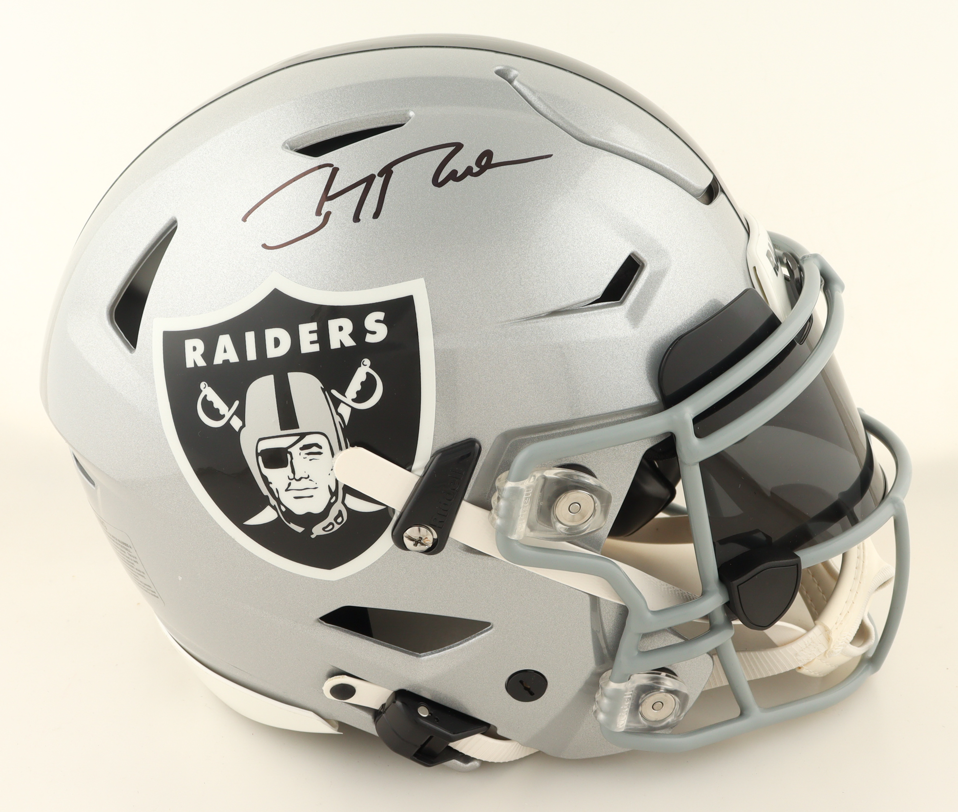 Jerry Rice Signed Raiders Full-Size Authentic On-Field SpeedFlex Helmet With Visor (Fanatics & TriStar) at PristineAuction.com Jerry Rice Signed Raiders Full-Size Authentic On-Field SpeedFlex Helmet With Visor (Fanatics & TriStar) at PristineAuction.com