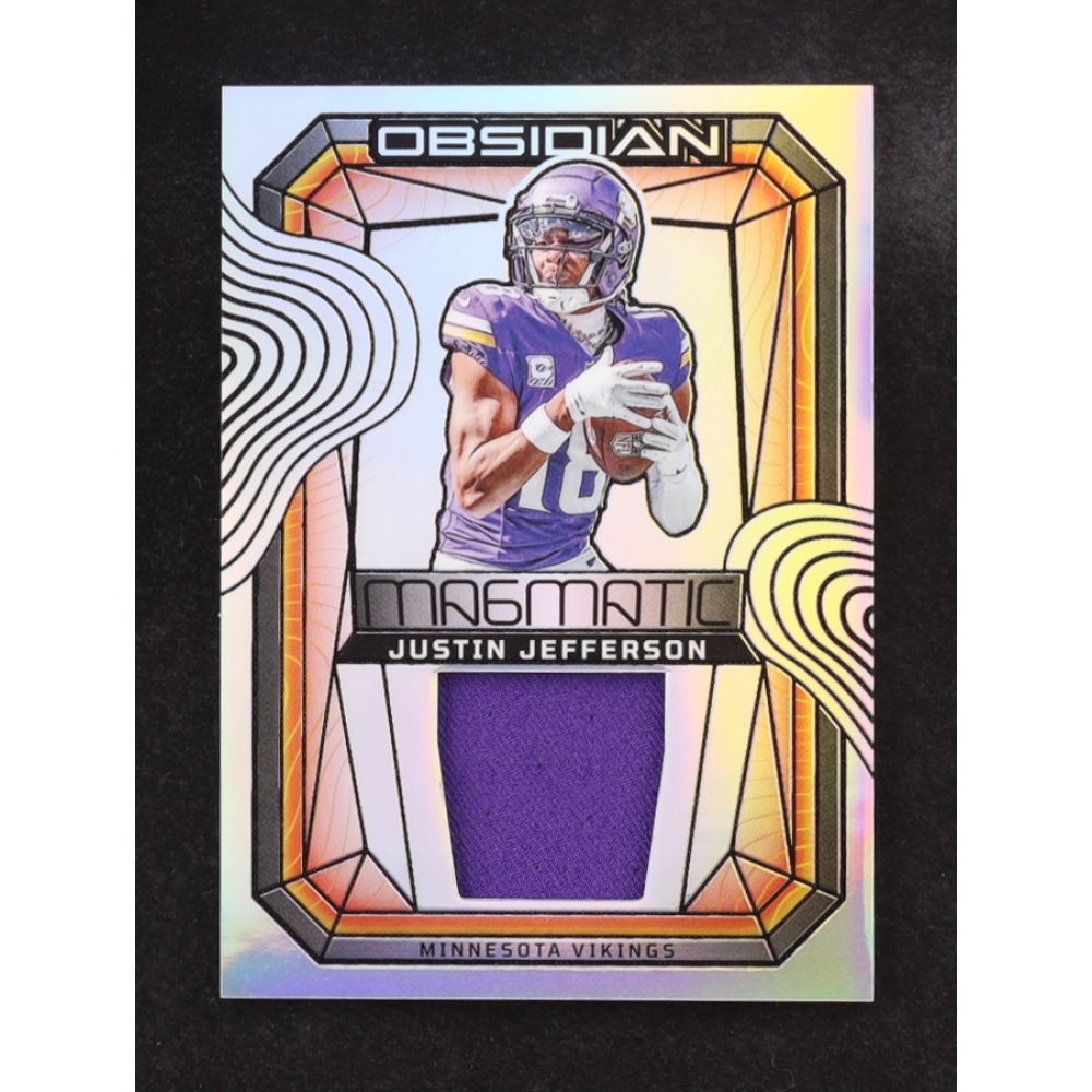Justin Jefferson 2024 Panini Obsidian Magmatic Silver Jersey Relic #MM-JJN #99/99 at PristineAuction.com