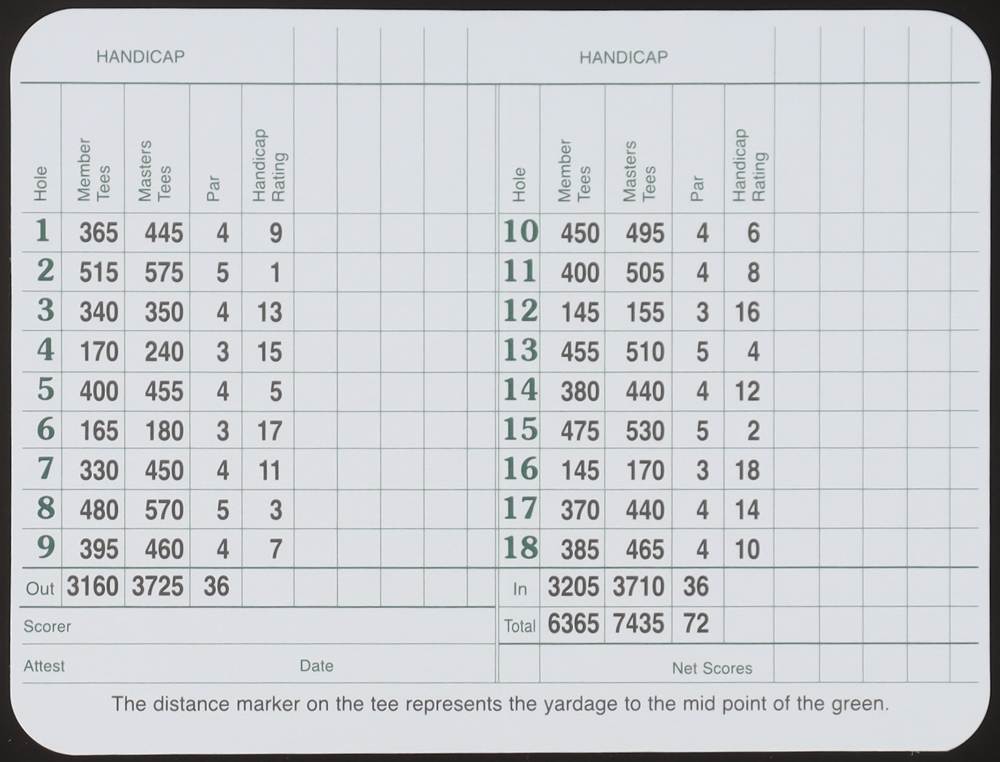 Adam Scott Signed Augusta National Golf Club Scorecard (Beckett) at PristineAuction.com Adam Scott Signed Augusta National Golf Club Scorecard (Beckett) at PristineAuction.com