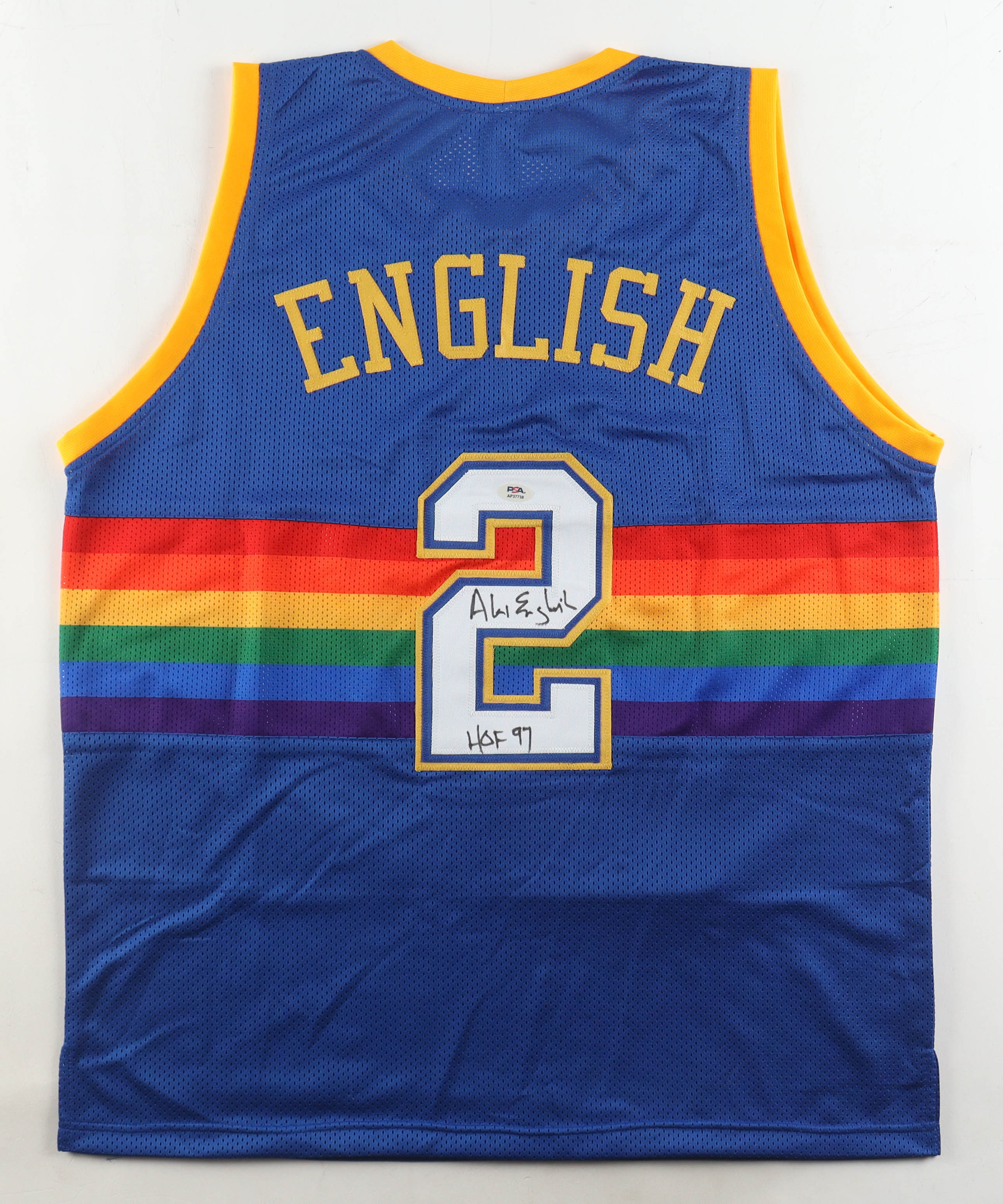 Alex English Signed Jersey Inscribed "HOF 97" (PSA) at PristineAuction.com Alex English Signed Jersey Inscribed "HOF 97" (PSA) at PristineAuction.com
