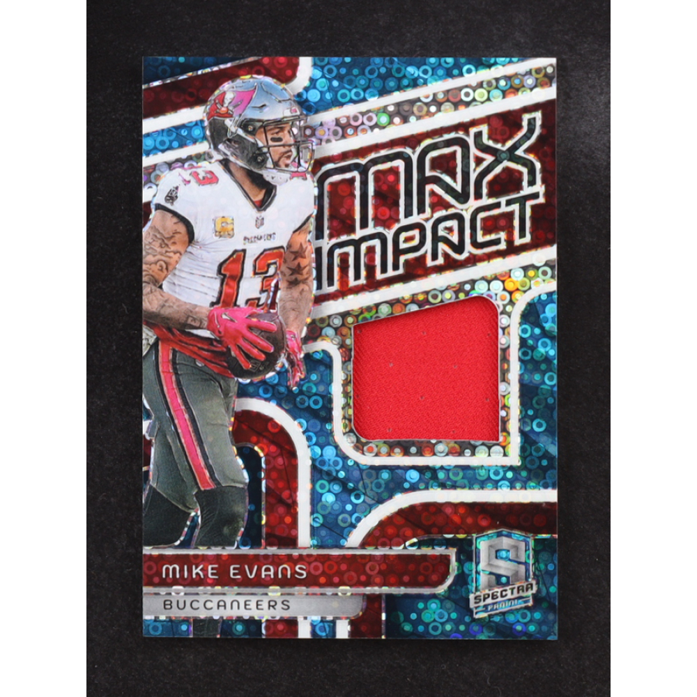 Mike Evans 2024 Panini Spectra Max Impact Neon Blue Jersey Relic #MI-MES #09/60 at PristineAuction.com