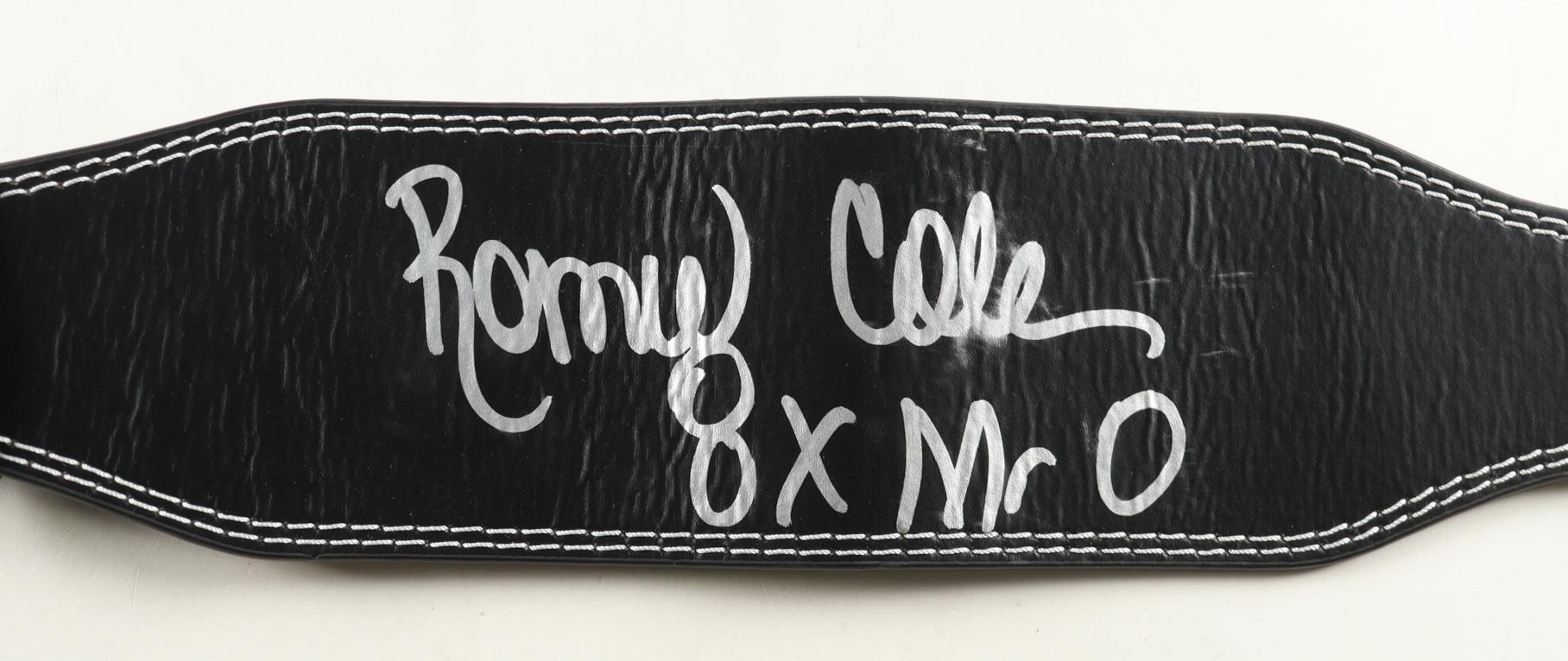Ronnie Coleman Signed Belt Inscribed "8x Mr. O" (JSA) at PristineAuction.com Ronnie Coleman Signed Belt Inscribed "8x Mr. O" (JSA) at PristineAuction.com