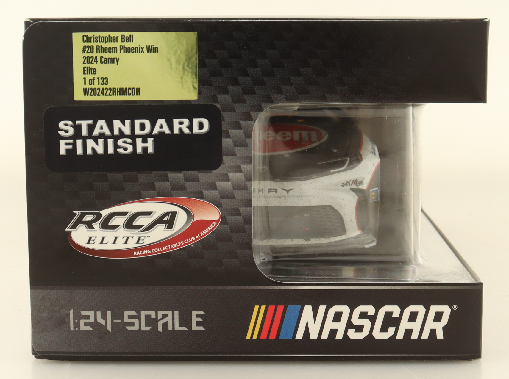Christopher Bell Signed 2024 #20 Rheem Phoenix Win Elite 1:24 Diecast Car (Bell COA) at PristineAuction.com Christopher Bell Signed 2024 #20 Rheem Phoenix Win Elite 1:24 Diecast Car (Bell COA) at PristineAuction.com