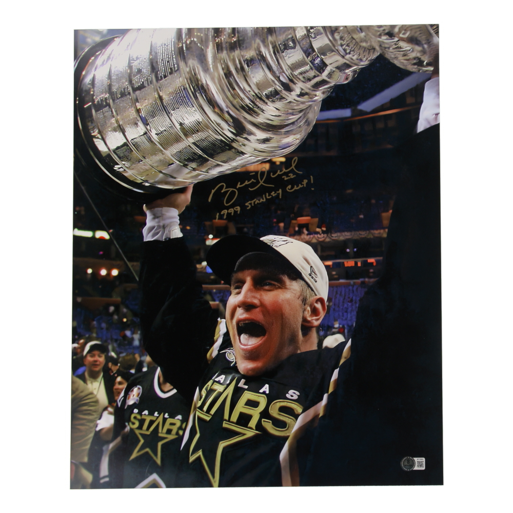 Brett Hull Signed Stars 16x20 Photo Inscribed "1999 Stanley Cup!" (Beckett) at PristineAuction.com