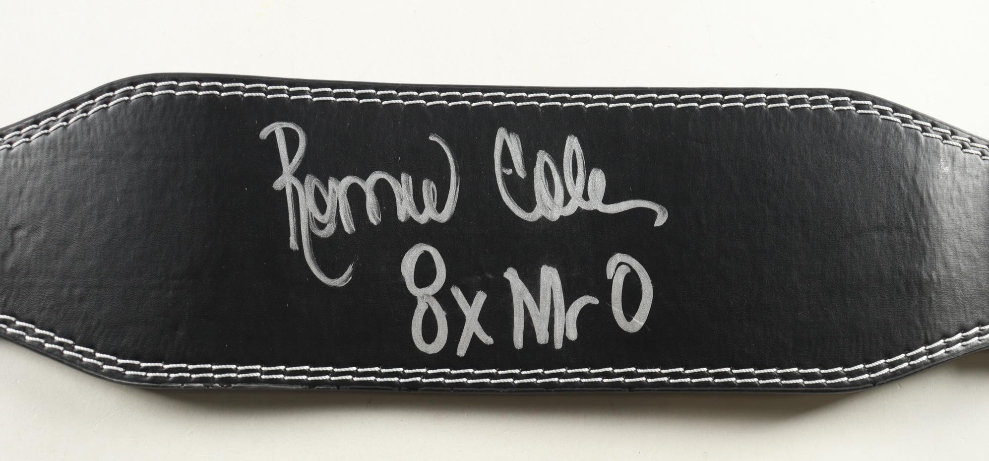 Ronnie Coleman Signed Belt Inscribed "8x Mr. O" (JSA) at PristineAuction.com Ronnie Coleman Signed Belt Inscribed "8x Mr. O" (JSA) at PristineAuction.com