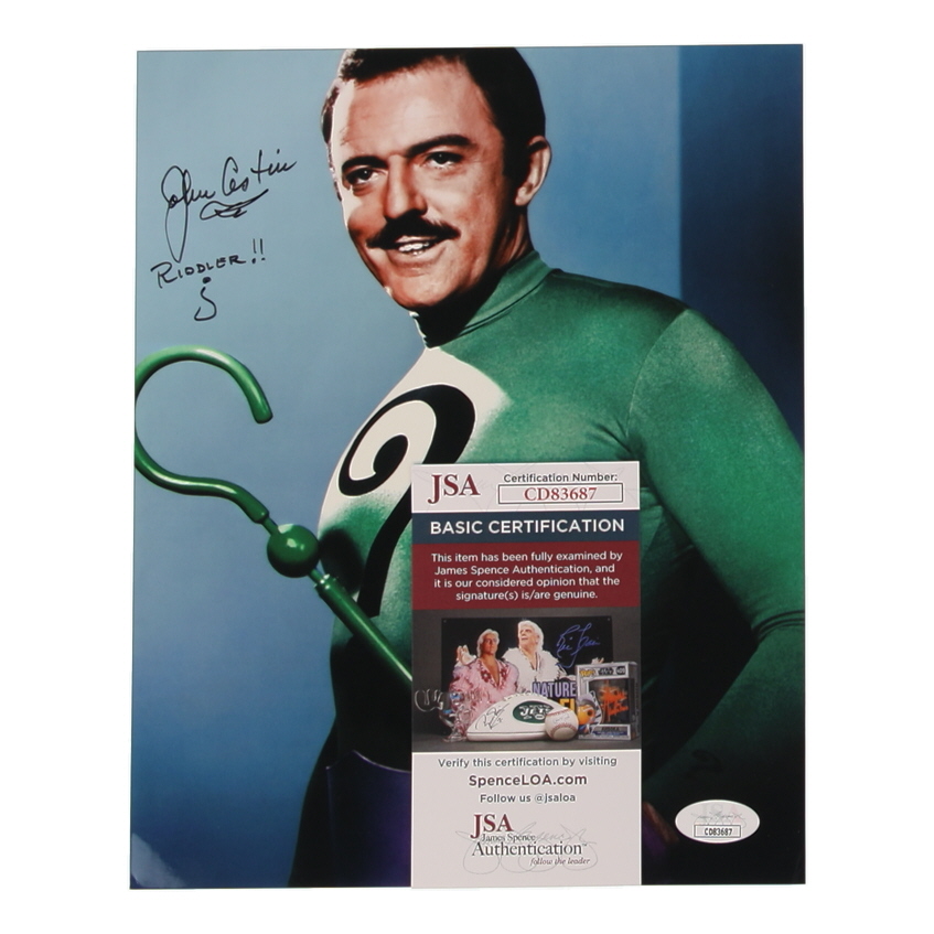John Astin Signed "Batman" 8x10 Photo Inscribed "Riddler!!" (JSA) at PristineAuction.com John Astin Signed "Batman" 8x10 Photo Inscribed "Riddler!!" (JSA) at PristineAuction.com
