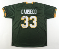 Jose Canseco Signed Jersey Inscribed "86 AL ROY" & "88 AL MVP" (Beckett) at PristineAuction.com