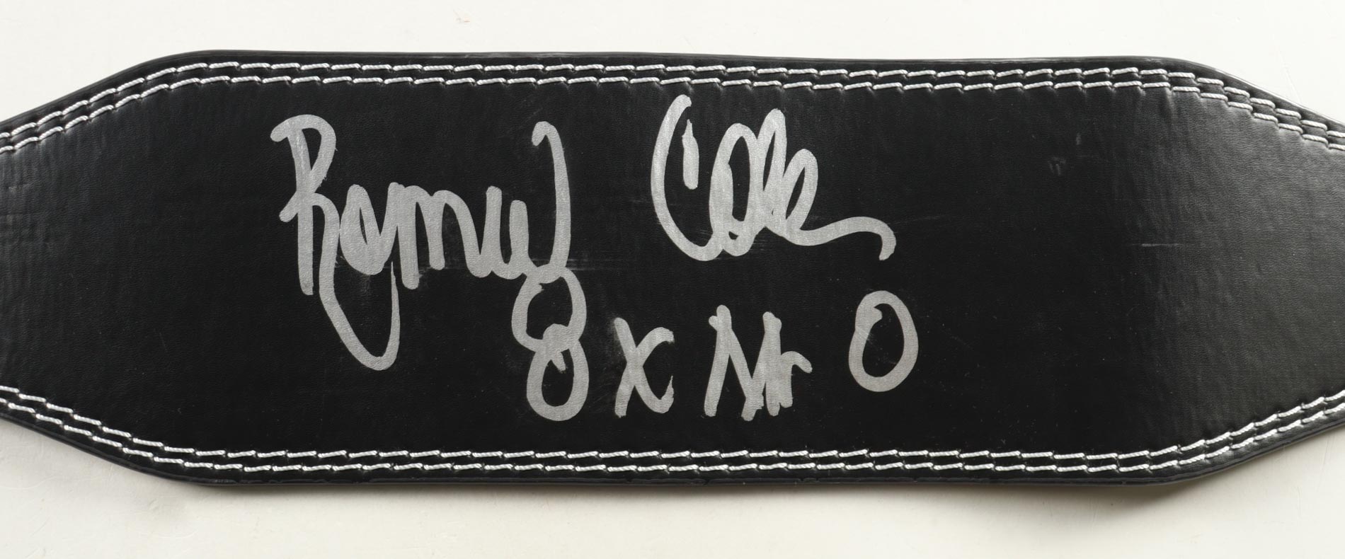Ronnie Coleman Signed Belt Inscribed "8x Mr. O" (JSA) at PristineAuction.com Ronnie Coleman Signed Belt Inscribed "8x Mr. O" (JSA) at PristineAuction.com