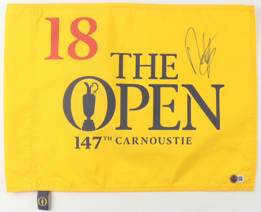 Francesco Molinari Signed 2018 British Open 13.5x19 Pin Flag (Beckett) at PristineAuction.com Francesco Molinari Signed 2018 British Open 13.5x19 Pin Flag (Beckett) at PristineAuction.com