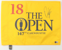 Francesco Molinari Signed 2018 British Open 13.5x19 Pin Flag (Beckett) at PristineAuction.com