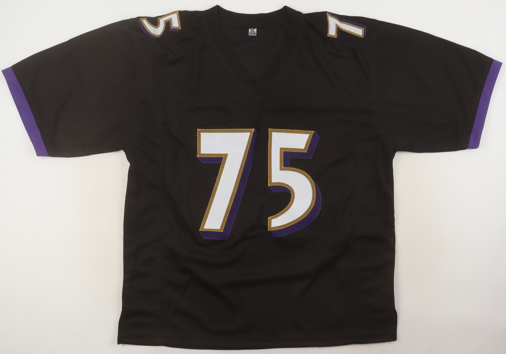 Jonathan Ogden Signed Jersey Inscribed "HOF 13" (JSA) at PristineAuction.com Jonathan Ogden Signed Jersey Inscribed "HOF 13" (JSA) at PristineAuction.com