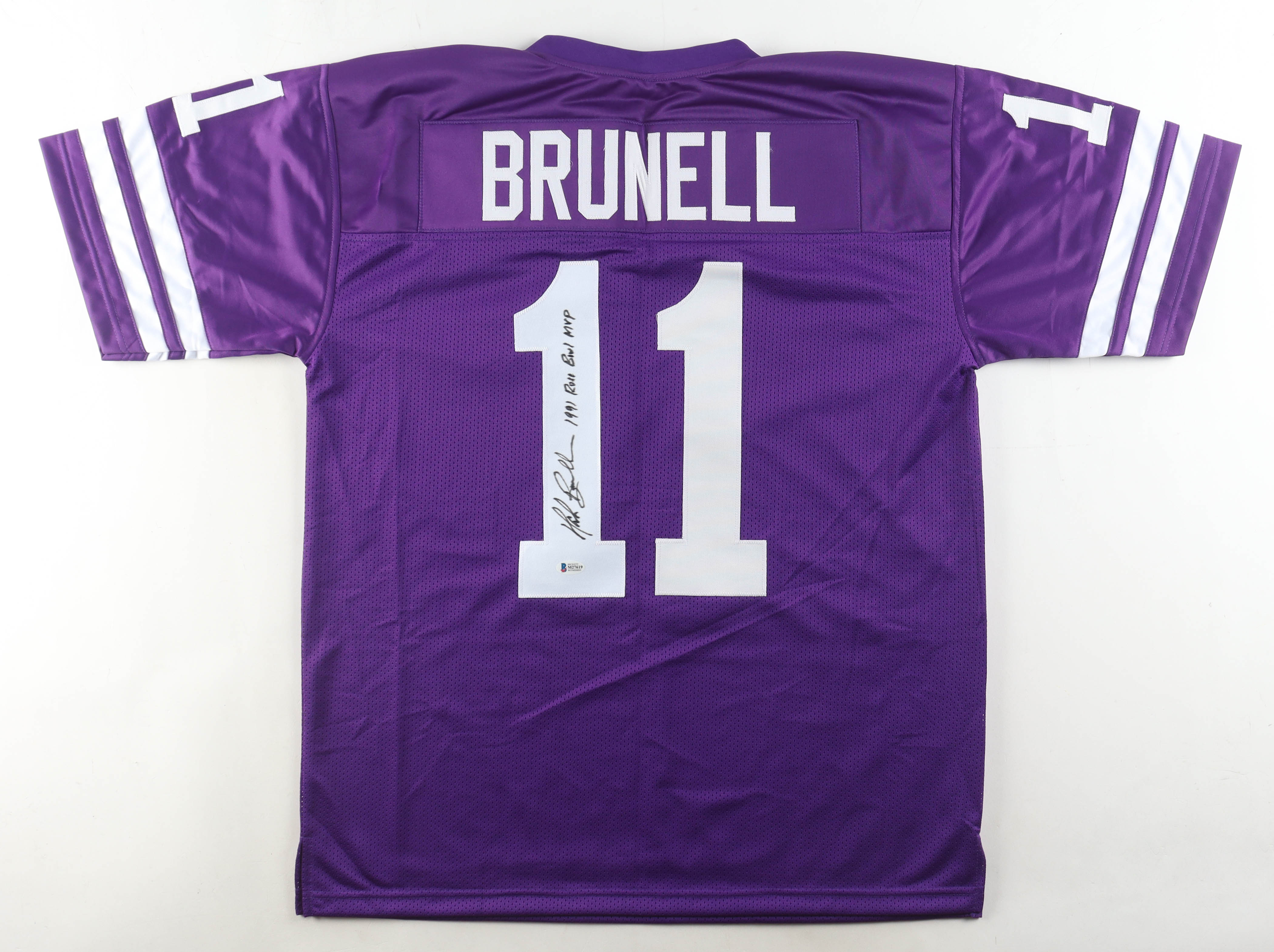 Mark Brunell Signed Jersey Inscribed "1991 Rose Bowl MVP" (Beckett) at PristineAuction.com Mark Brunell Signed Jersey Inscribed "1991 Rose Bowl MVP" (Beckett) at PristineAuction.com