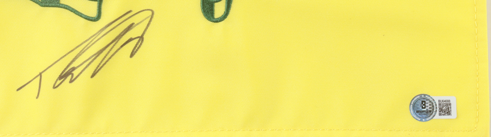 Tommy Fleetwood Signed 2019 Masters Tournament Golf Pin Flag (Beckett) at PristineAuction.com Tommy Fleetwood Signed 2019 Masters Tournament Golf Pin Flag (Beckett) at PristineAuction.com