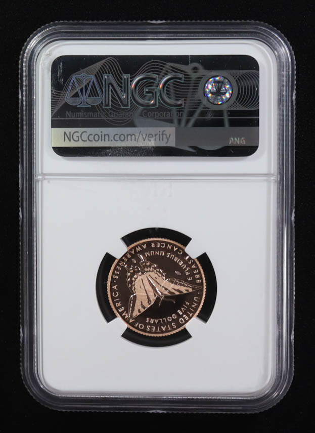 2018-W $5 Dollar First Pink Gold U.S. Coin - Breast Cancer Awareness (NGC PF 69 Ultra Cameo) at PristineAuction.com 2018-W $5 Dollar First Pink Gold U.S. Coin - Breast Cancer Awareness (NGC PF 69 Ultra Cameo) at PristineAuction.com