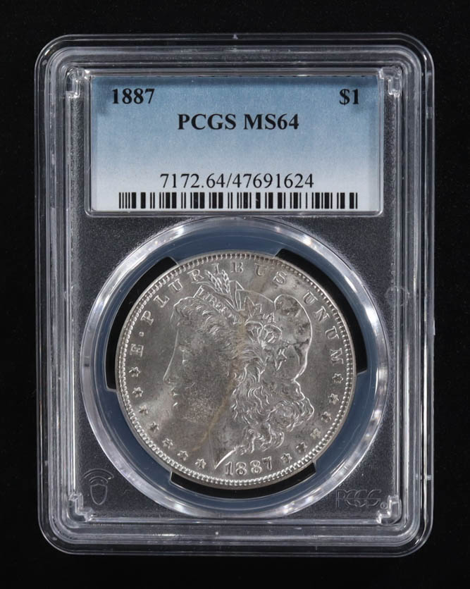 1887 $1 Silver Dollar (PCGS MS64) at PristineAuction.com 1887 $1 Silver Dollar (PCGS MS64) at PristineAuction.com