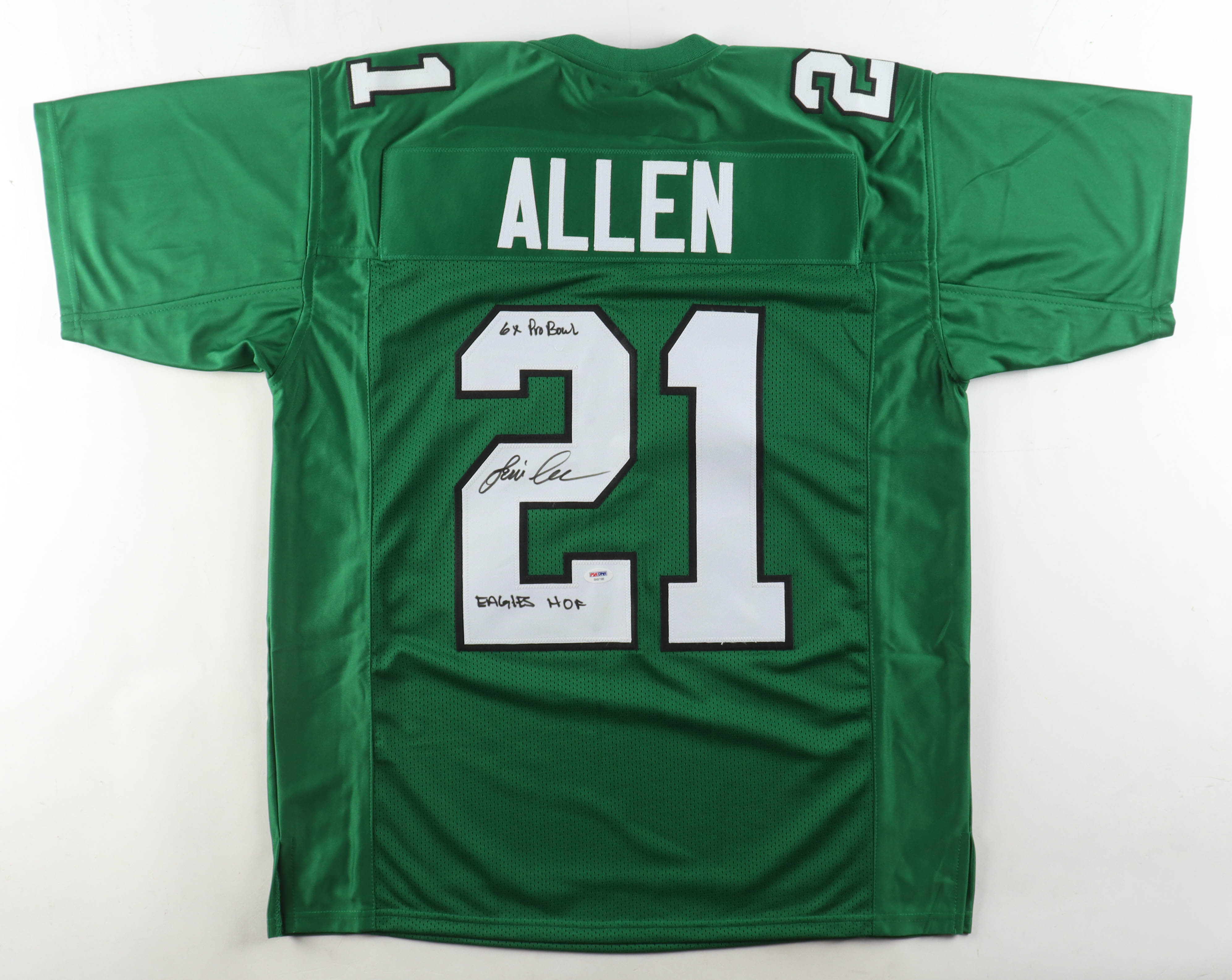 Eric Allen Signed Jersey Inscribed "6x Pro Bowl" & "Eagles HOF" (PSA) at PristineAuction.com Eric Allen Signed Jersey Inscribed "6x Pro Bowl" & "Eagles HOF" (PSA) at PristineAuction.com