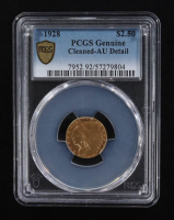 1928 $2.50 Indian Head Quarter Eagle Gold Coin (PCGS AU Detail) at PristineAuction.com