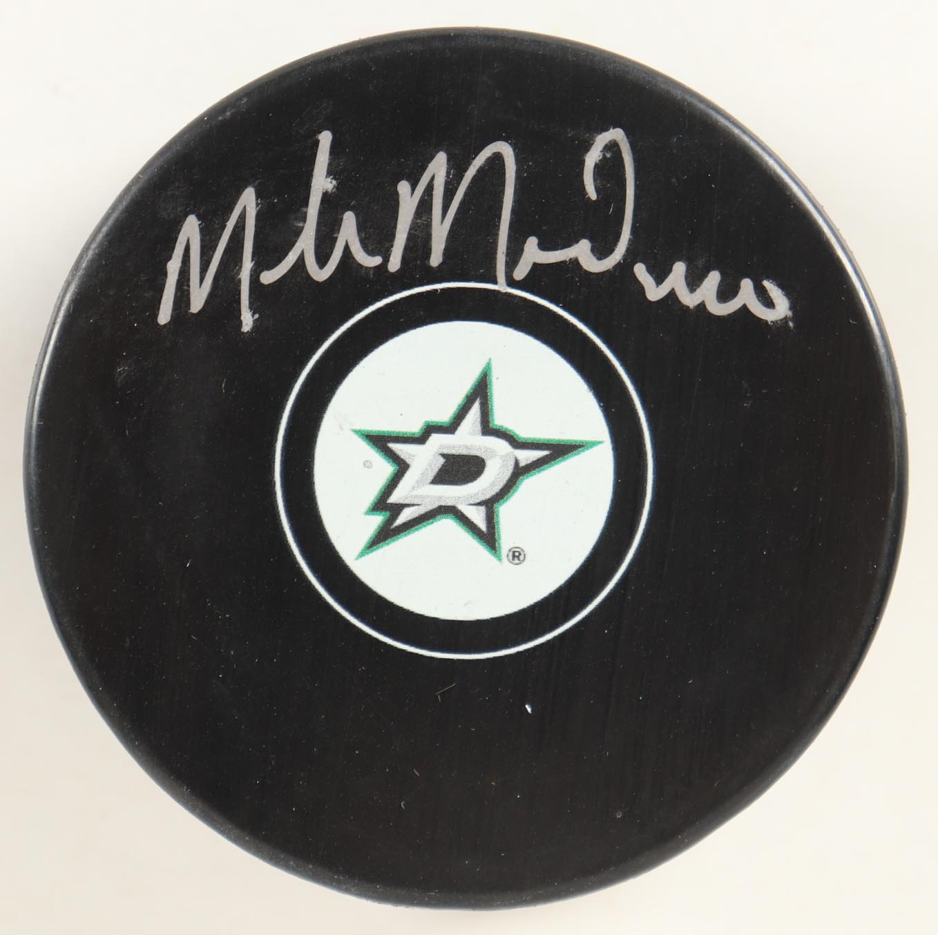 Mike Modano Signed Stars Logo Hockey Puck (JSA) at PristineAuction.com Mike Modano Signed Stars Logo Hockey Puck (JSA) at PristineAuction.com