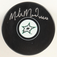 Mike Modano Signed Stars Logo Hockey Puck (JSA) at PristineAuction.com
