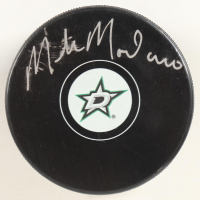 Mike Modano Signed Stars Logo Hockey Puck (JSA) at PristineAuction.com