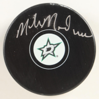 Mike Modano Signed Stars Logo Hockey Puck (JSA) at PristineAuction.com