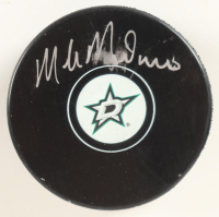 Mike Modano Signed Stars Logo Hockey Puck (JSA) at PristineAuction.com