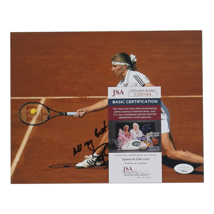 Steffi Graf Signed 8x10 Photo Inscribed "All My Best" (JSA) at PristineAuction.com Steffi Graf Signed 8x10 Photo Inscribed "All My Best" (JSA) at PristineAuction.com