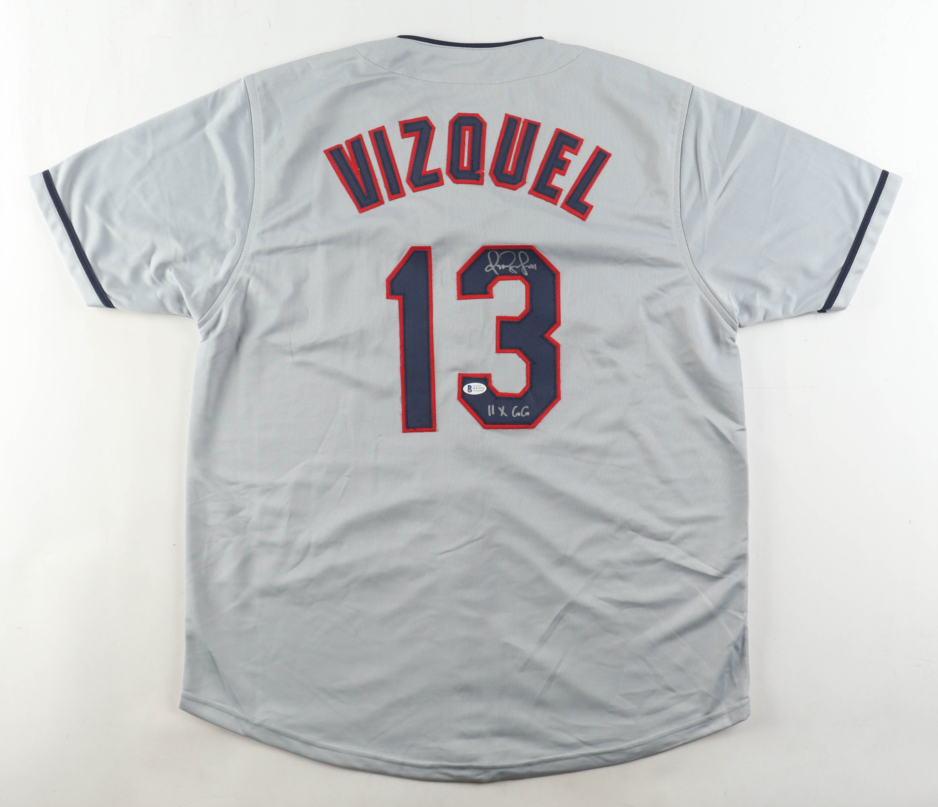 Omar Vizquel Signed Jersey Inscribed "11x GG" (Beckett) at PristineAuction.com Omar Vizquel Signed Jersey Inscribed "11x GG" (Beckett) at PristineAuction.com