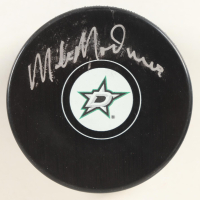 Mike Modano Signed Stars Logo Hockey Puck (JSA) at PristineAuction.com