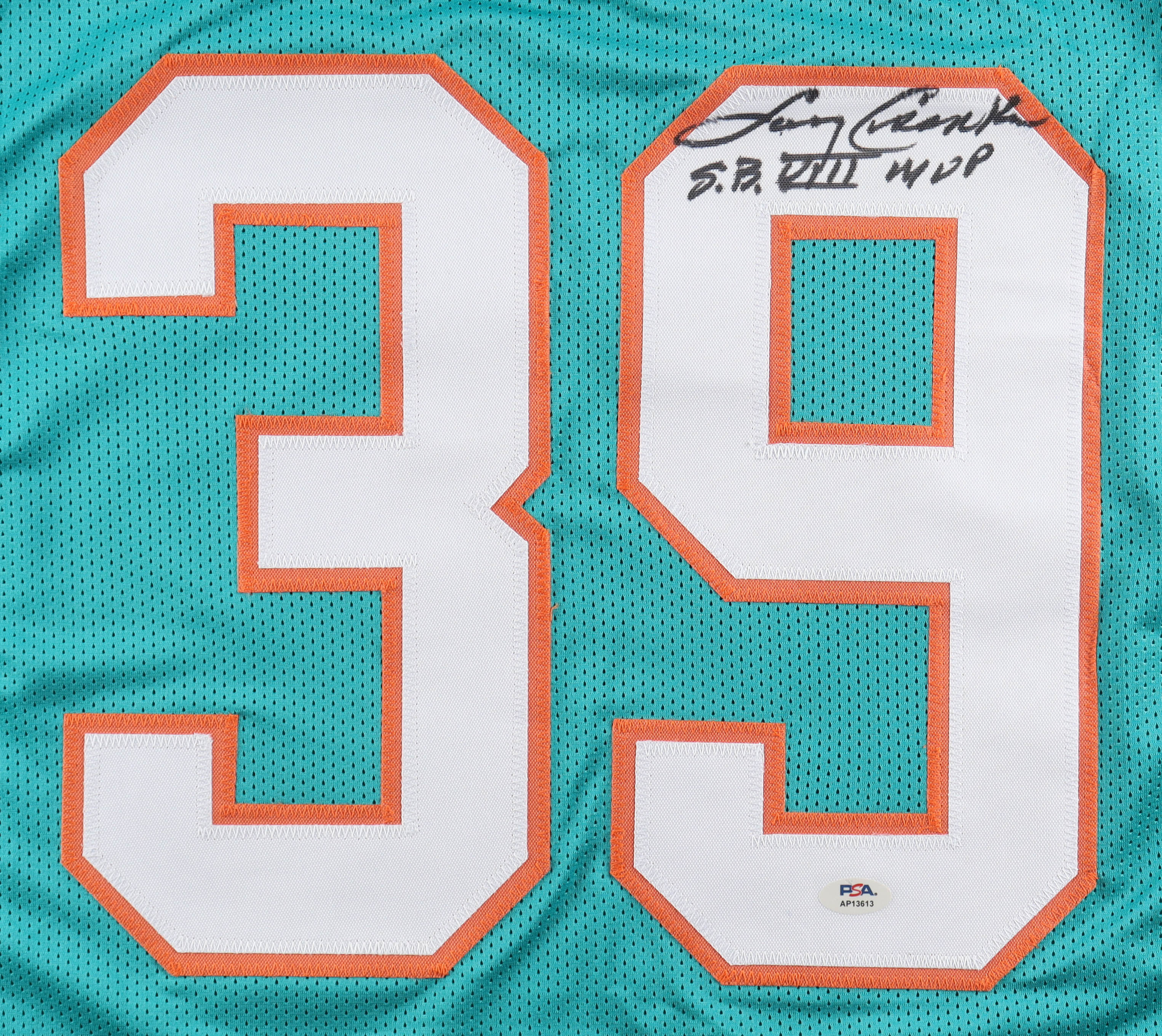 Larry Csonka Signed Jersey Inscribed "S.B. VIII MVP" (PSA) at PristineAuction.com Larry Csonka Signed Jersey Inscribed "S.B. VIII MVP" (PSA) at PristineAuction.com