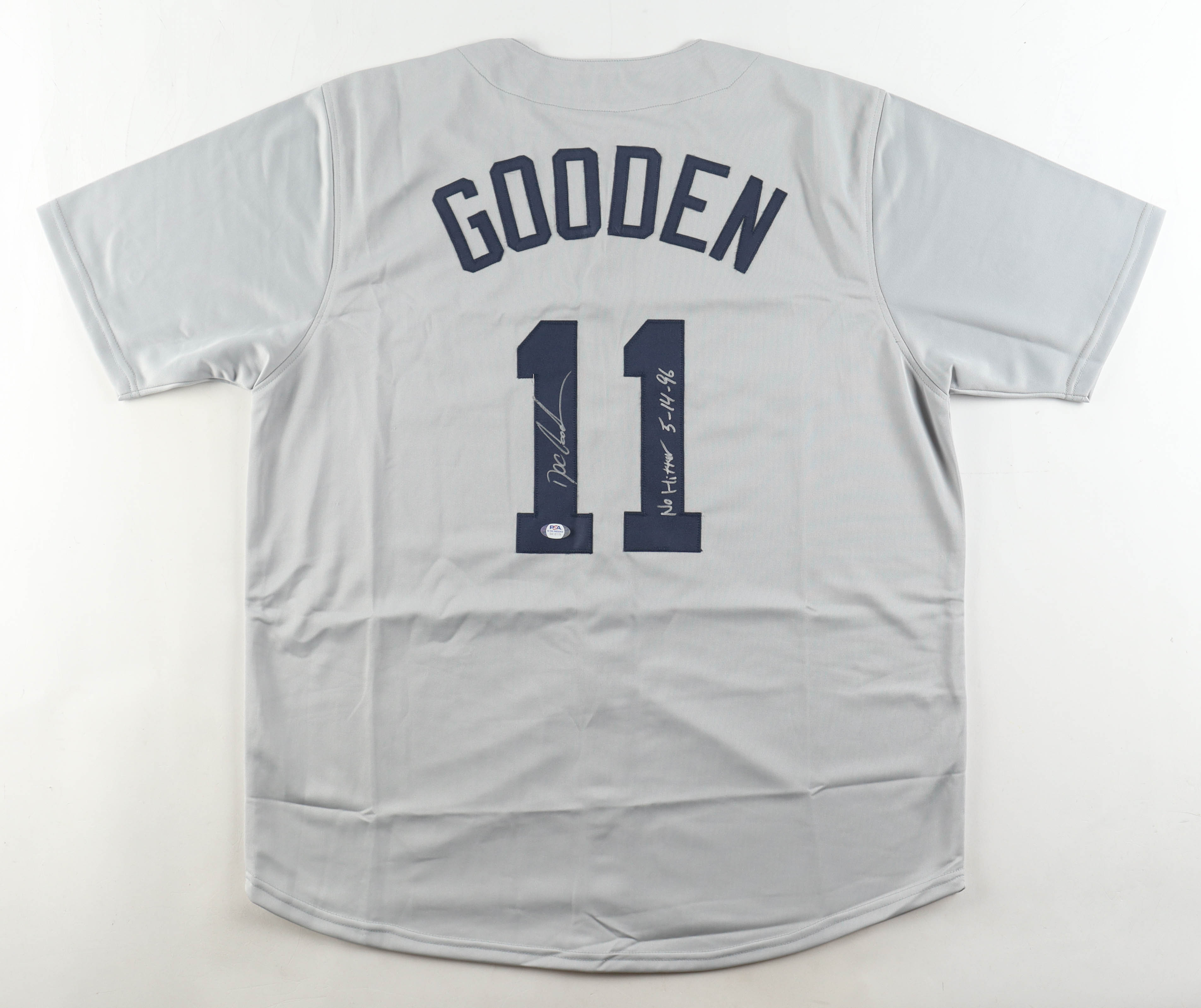 Dwight "Doc" Gooden Signed Jersey Inscribed "No Hitter 5-14-96" (PSA) at PristineAuction.com Dwight "Doc" Gooden Signed Jersey Inscribed "No Hitter 5-14-96" (PSA) at PristineAuction.com
