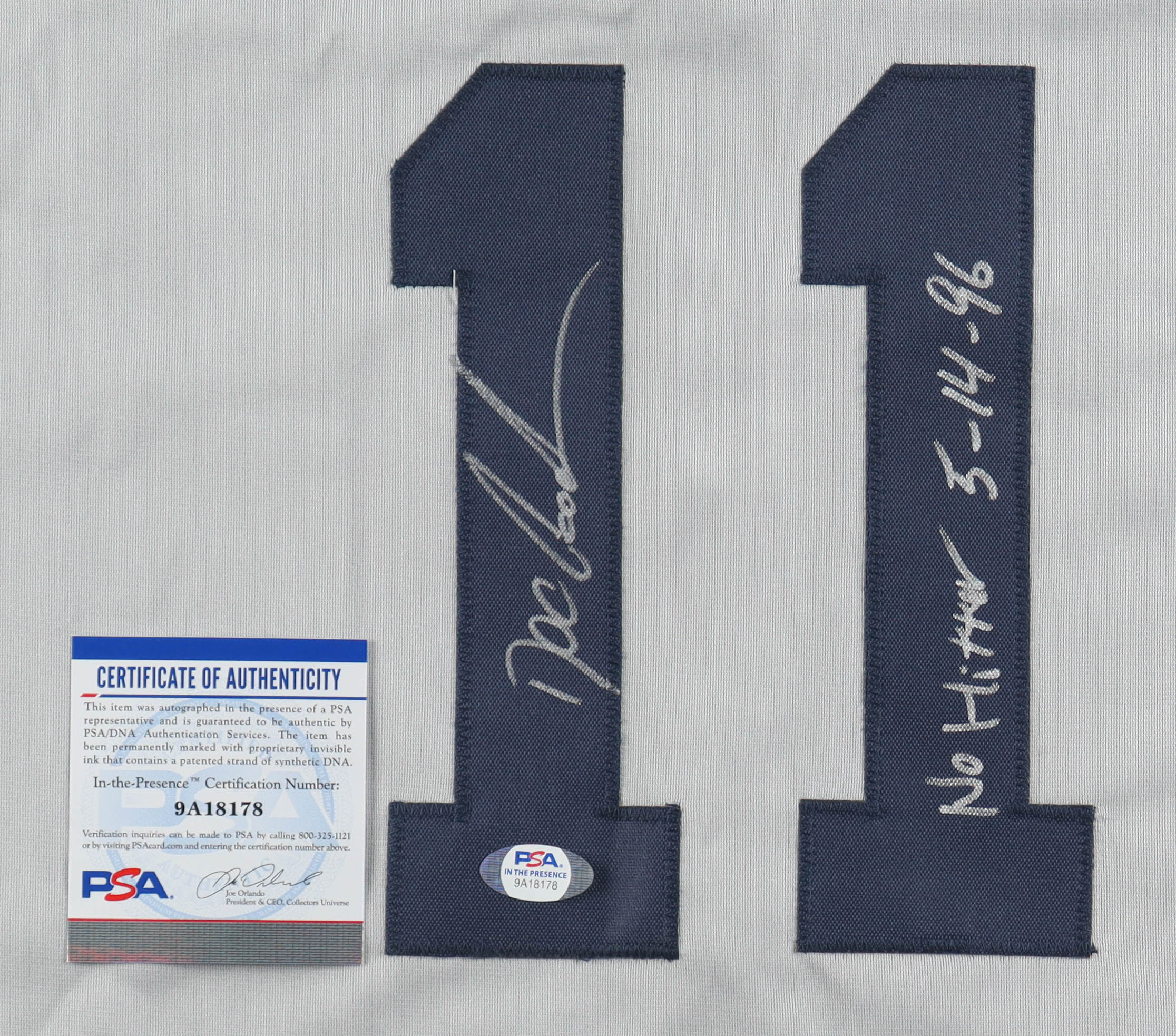 Dwight "Doc" Gooden Signed Jersey Inscribed "No Hitter 5-14-96" (PSA) at PristineAuction.com Dwight "Doc" Gooden Signed Jersey Inscribed "No Hitter 5-14-96" (PSA) at PristineAuction.com