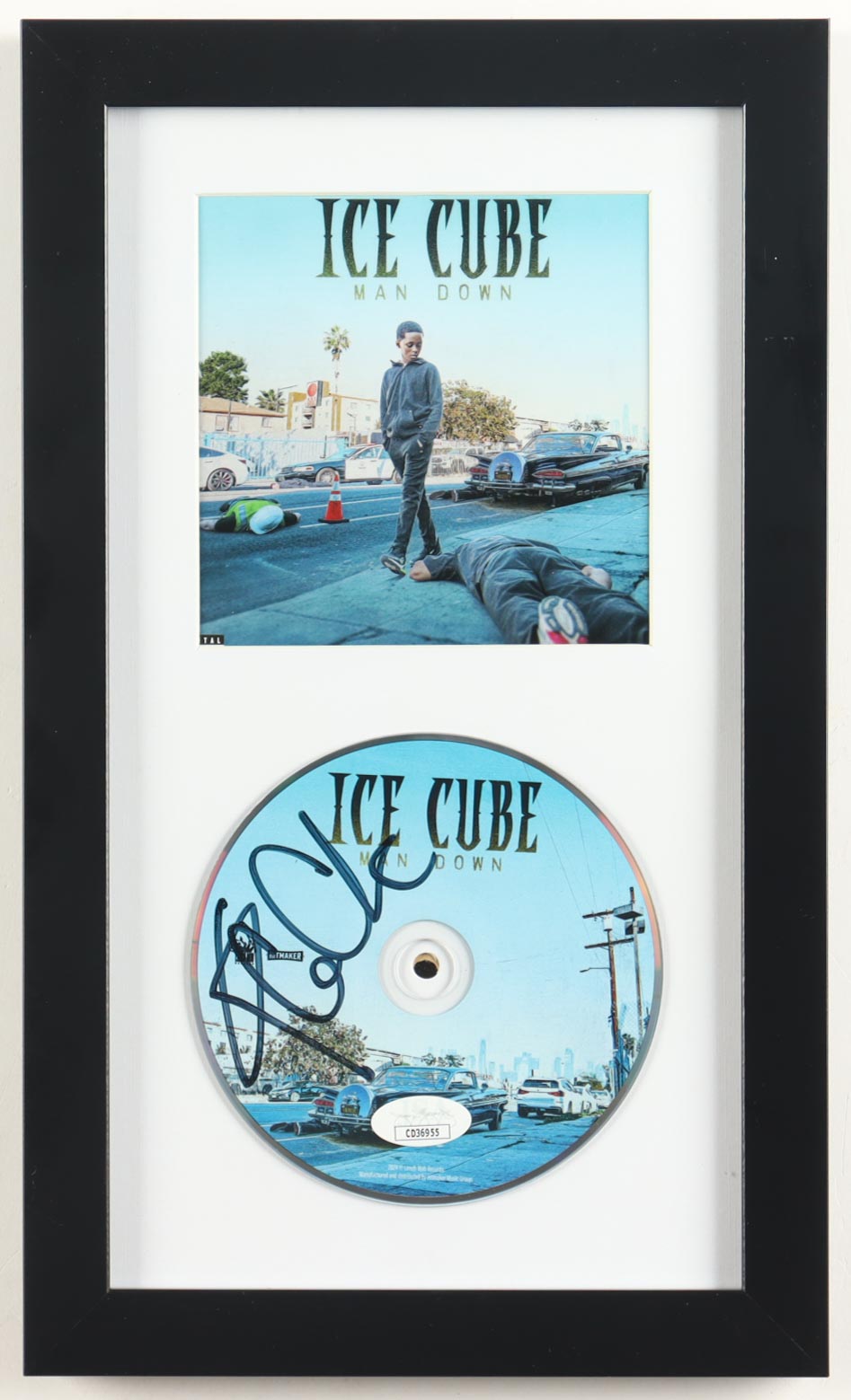 Ice Cube Signed "Man Down" Custom Framed CD Insert Display with CD (JSA) at PristineAuction.com Ice Cube Signed "Man Down" Custom Framed CD Insert Display with CD (JSA) at PristineAuction.com