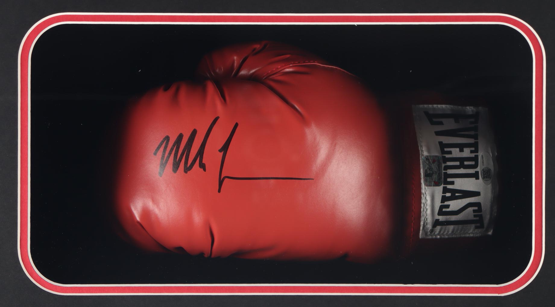 Mike Tyson Signed Boxing Glove Shadowbox Display (JSA & Tyson) at PristineAuction.com Mike Tyson Signed Boxing Glove Shadowbox Display (JSA & Tyson) at PristineAuction.com