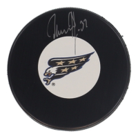 Olaf Kolzig Signed Capitals Logo Hockey Puck (Beckett) at PristineAuction.com