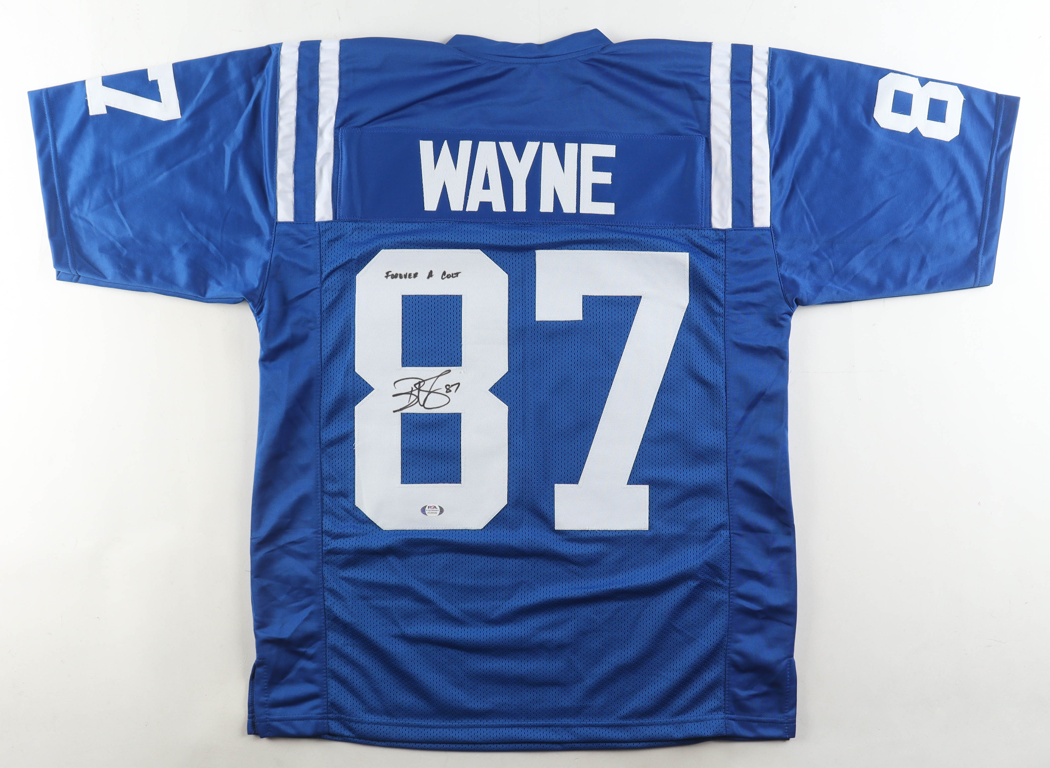 Reggie Wayne Signed Jersey Inscribed "Forever A Colt" (PSA) at PristineAuction.com Reggie Wayne Signed Jersey Inscribed "Forever A Colt" (PSA) at PristineAuction.com