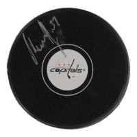 Olaf Kolzig Signed Capitals Logo Hockey Puck (Beckett) at PristineAuction.com