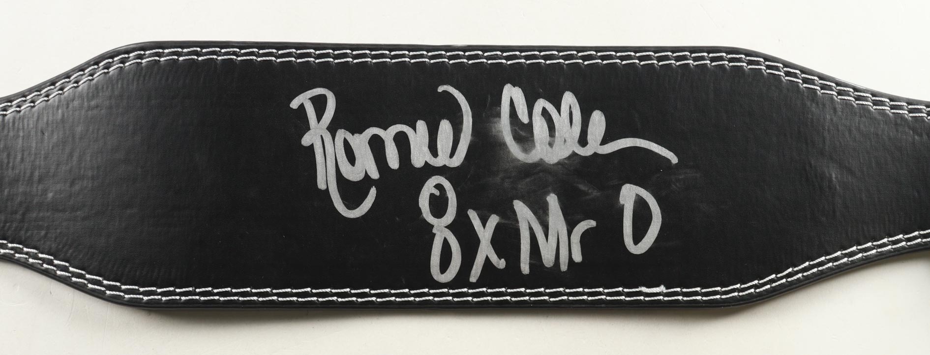 Ronnie Coleman Signed Belt Inscribed "8x Mr. O" (JSA) at PristineAuction.com Ronnie Coleman Signed Belt Inscribed "8x Mr. O" (JSA) at PristineAuction.com