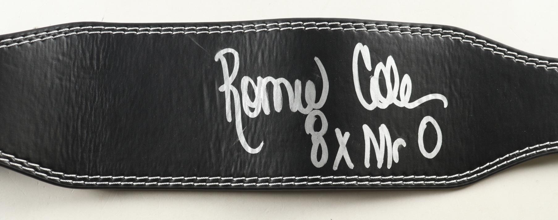 Ronnie Coleman Signed Belt Inscribed "8x Mr. O" (JSA) at PristineAuction.com Ronnie Coleman Signed Belt Inscribed "8x Mr. O" (JSA) at PristineAuction.com