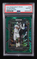 Jayden Reed 2023 Prizm Draft Picks Green Pulsar #145 RC #06/25 (PSA 10) at PristineAuction.com
