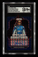 Danica Patrick 2023 Panini Prizm Spotlight Signatures Reactive Blue Prizm #SS-DPA (SGC 9 | Auto Grade 10) at PristineAuction.com