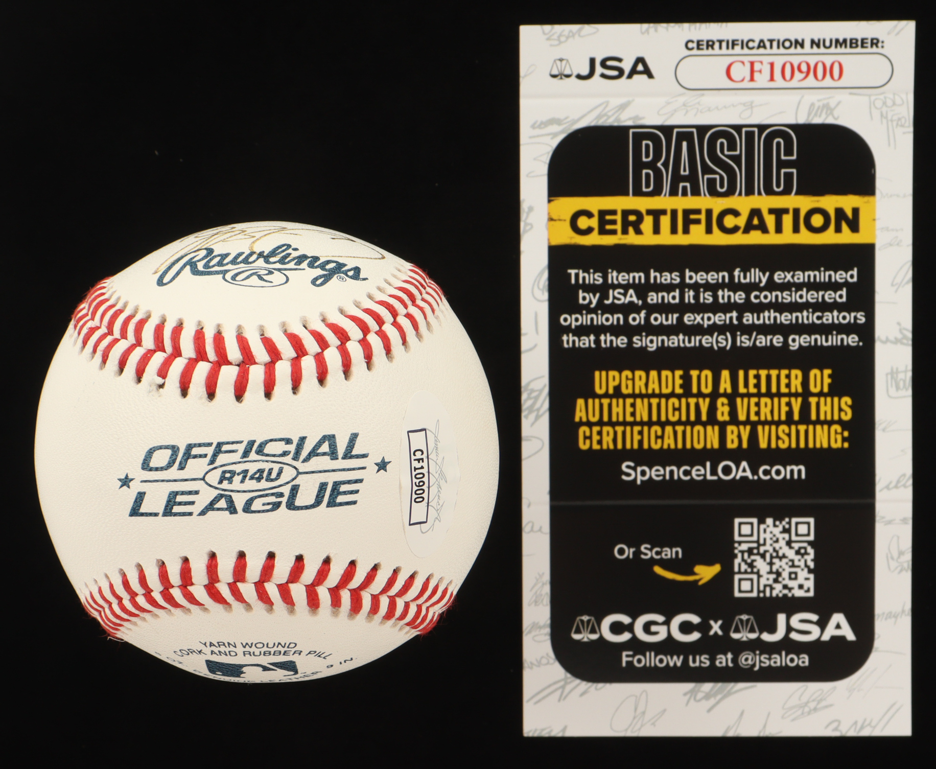 Dino Ebel & Jahmai Jones Signed OL Baseball (JSA) at PristineAuction.com Dino Ebel & Jahmai Jones Signed OL Baseball (JSA) at PristineAuction.com