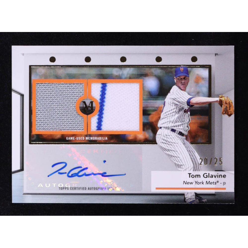 Tom Glavine 2024 Topps Museum Collection Signature Swatches Dual Relic Autographs Gold #SWDRATG #20/25 at PristineAuction.com