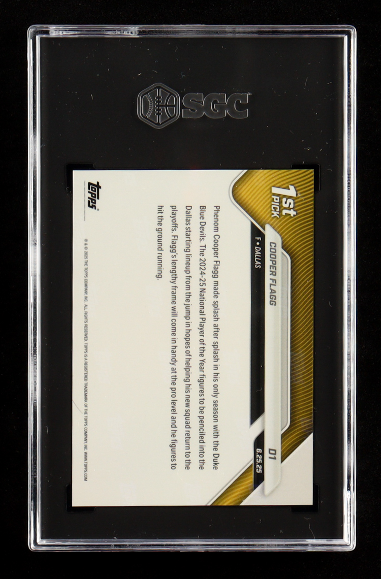 Cooper Flagg 2025-26 Topps Now D1 RC (SGC 9.5) at PristineAuction.com Cooper Flagg 2025-26 Topps Now D1 RC (SGC 9.5) at PristineAuction.com
