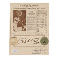Pete Rose Signed 6x8 Certified Autograph (JSA) at PristineAuction.com