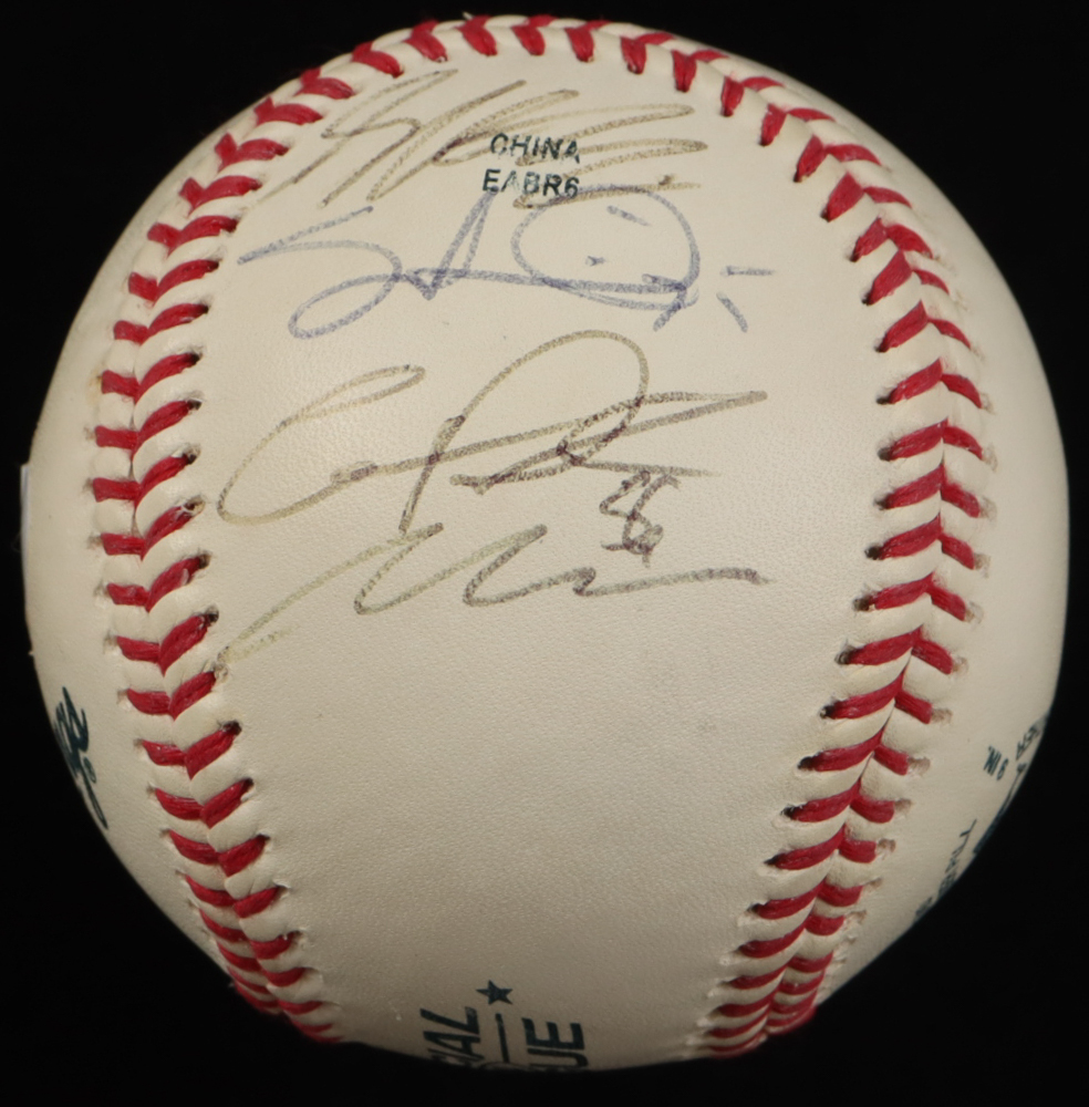 OL Baseball Signed by (5) With Brock Stewart, Travis Barbary, Scott Alexander, Mitchell White (JSA) at PristineAuction.com OL Baseball Signed by (5) With Brock Stewart, Travis Barbary, Scott Alexander, Mitchell White (JSA) at PristineAuction.com