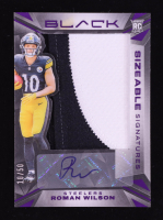 Roman Wilson 2024 Panini Black Sizeable Rookie Jersey Signatures Royal #31 #10/50 RC at PristineAuction.com