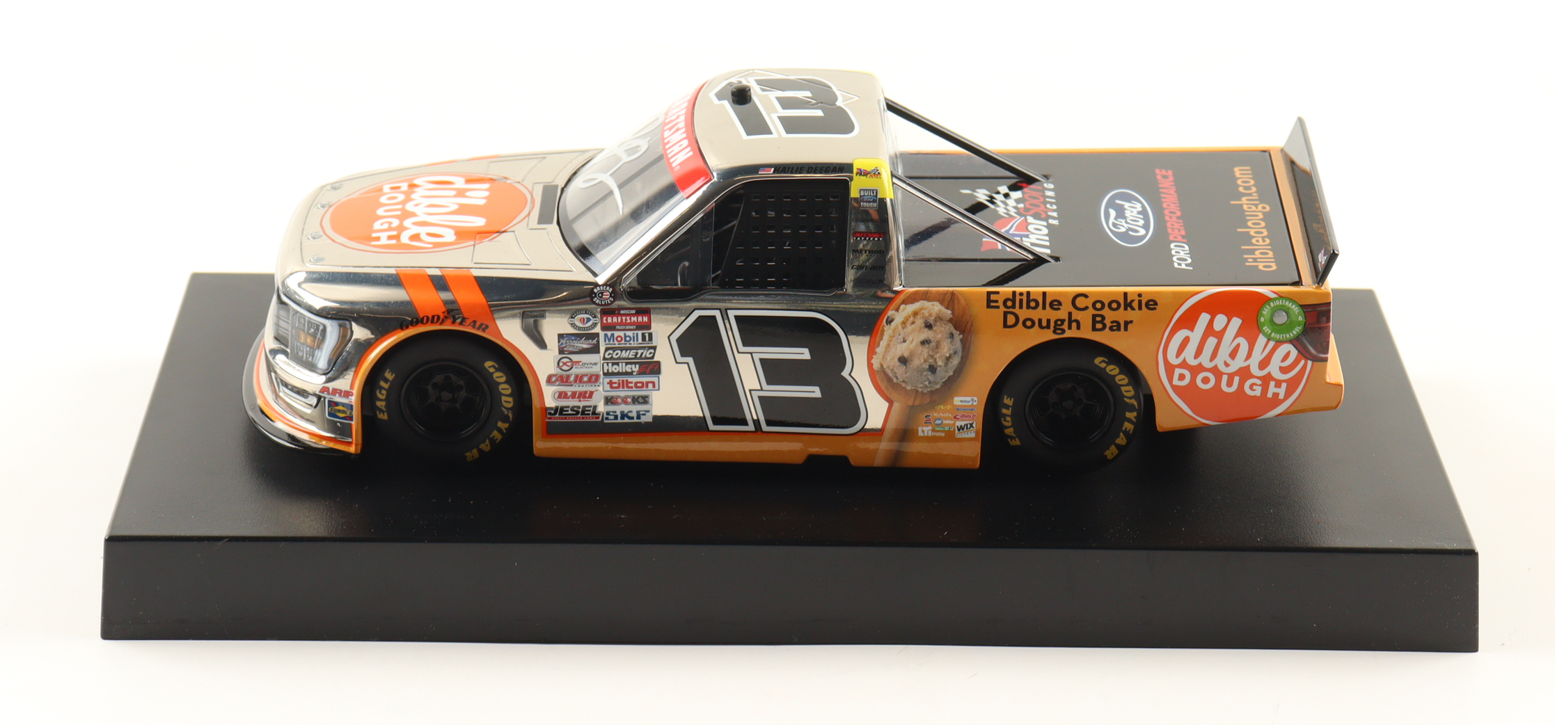 Hailie Deegan Signed 2023 #13 Dible Dough Color Chrome 1:24 Diecast Truck (Deegan) at PristineAuction.com Hailie Deegan Signed 2023 #13 Dible Dough Color Chrome 1:24 Diecast Truck (Deegan) at PristineAuction.com
