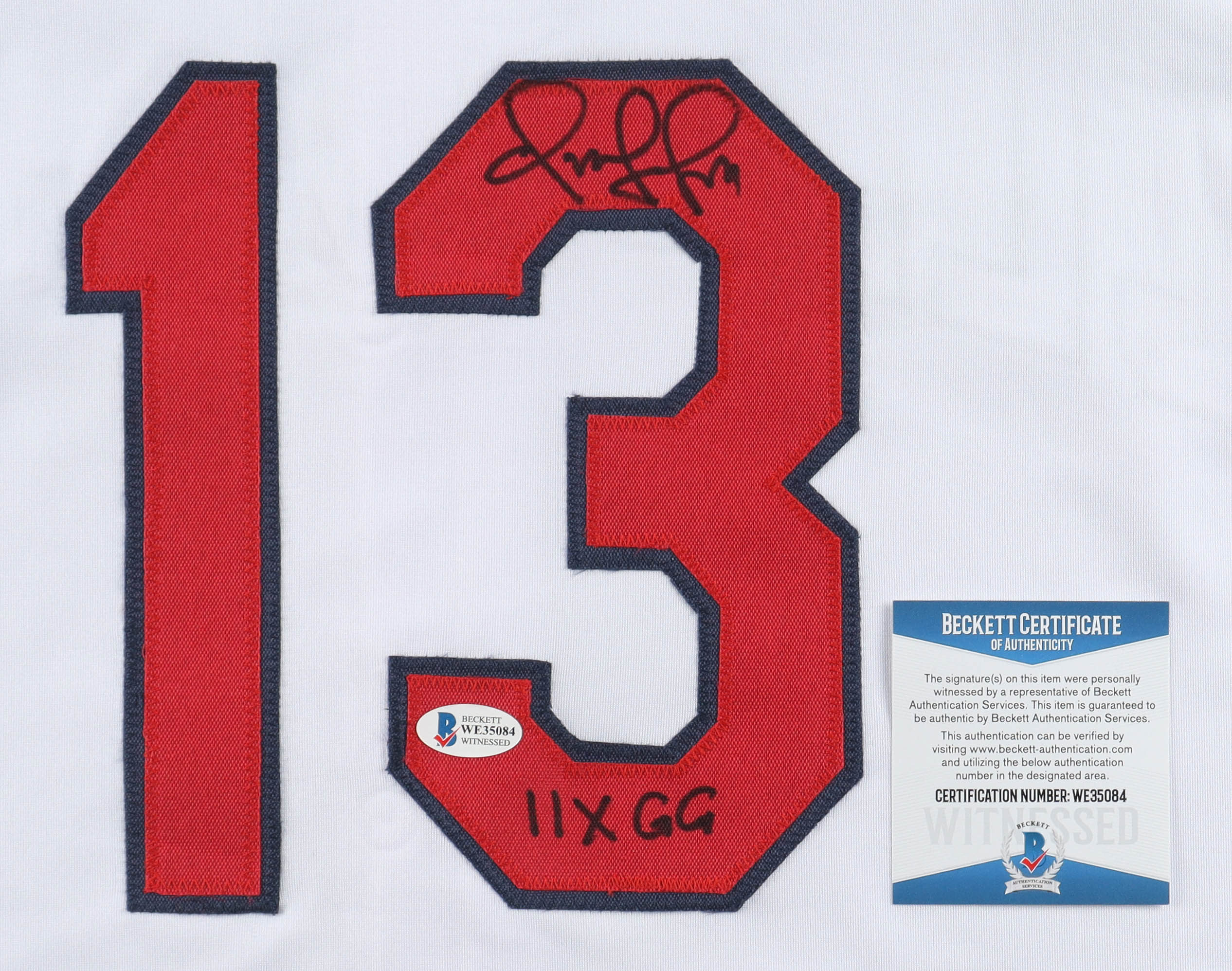 Omar Vizquel Signed Jersey Inscribed "11x GG" (Beckett) at PristineAuction.com Omar Vizquel Signed Jersey Inscribed "11x GG" (Beckett) at PristineAuction.com